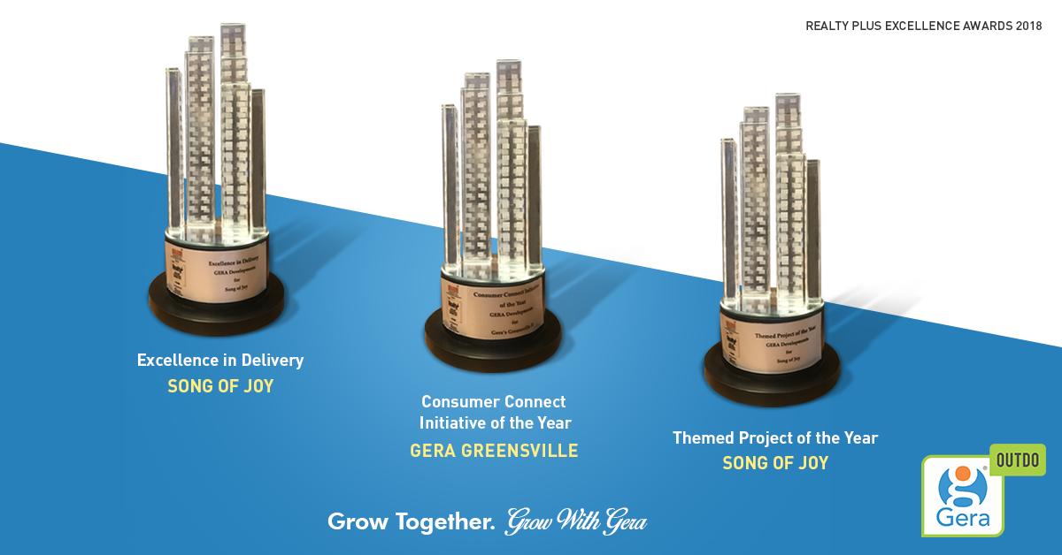 Gera Developments awarded with a bouquet of awards at the Realty Plus Excellence Awards 2018 Update